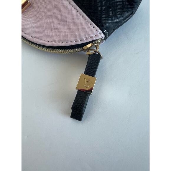 NEW Victoria’s Secret Pink Black and Gold Zippered Vegan Cosmetic Bag Puuch - Picture 7 of 8